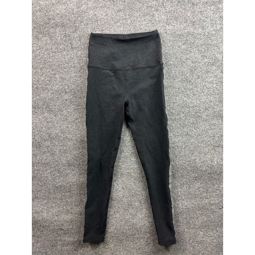 Beyond Yoga Leggings Womens Small Gray Silver Glitter Side Stripe High Waist